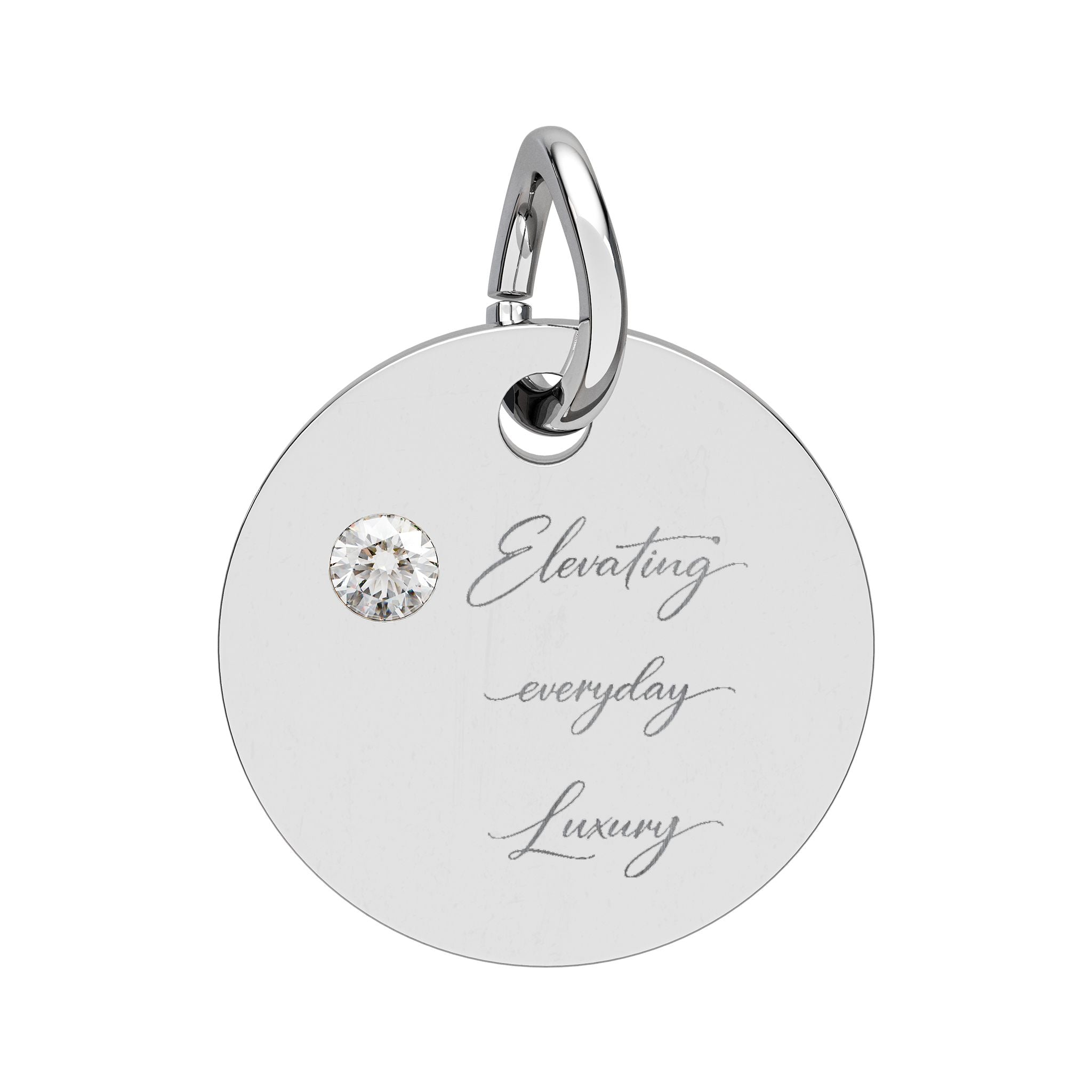 Pendentif rond Pierre de naissance (Gravure)