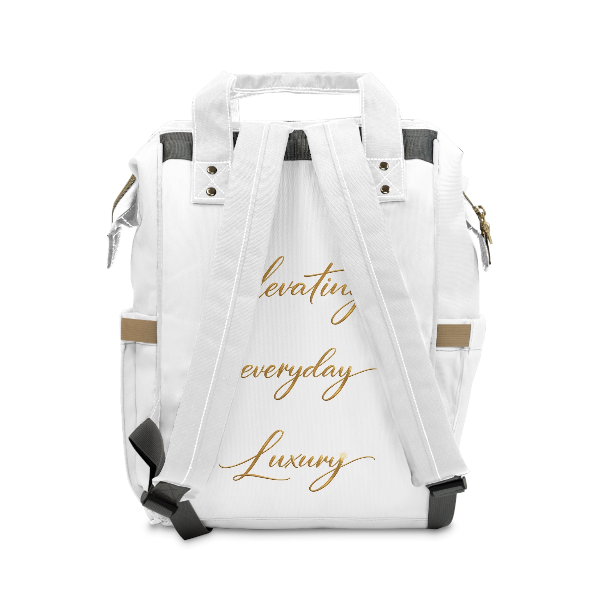 Luxury White Multifunctional Diaper Backpack – Levantiq ‘Elevating Everyday Luxury’