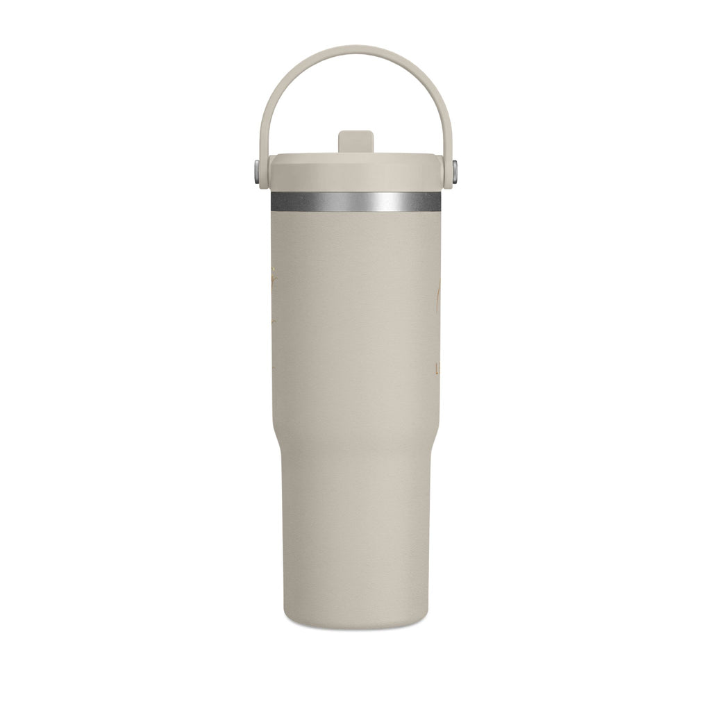 Gobelet isotherme Nomad 946 ml — Bouteille de voyage noire mate avec logo LevantiQ doré