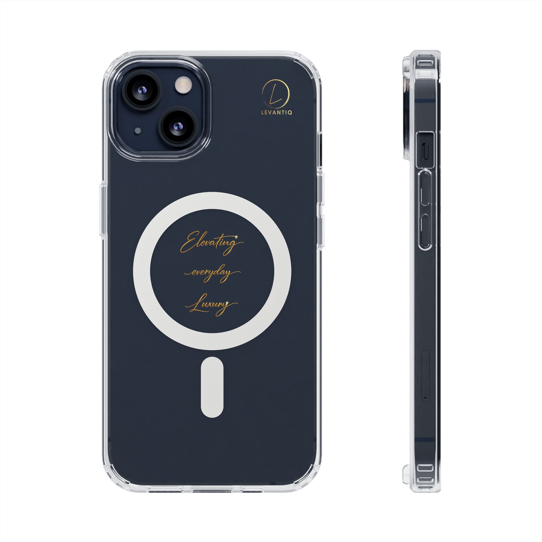 Clear Magnetic Phone Case — Elegant ‘Elevating Everyday Living’ Design, Impact-Resistant
