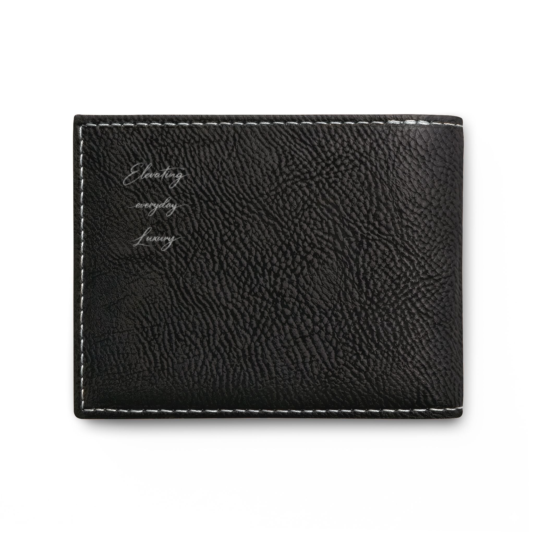 Classic Leather Bi-Fold Wallet with Flip — Slim RFID Card Holder