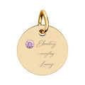 Birthstone Circle Charm (Engraving)