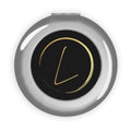 Monogram LevantiQ Compact Travel Mirror — Sleek Gold Initial Pocket Mirror