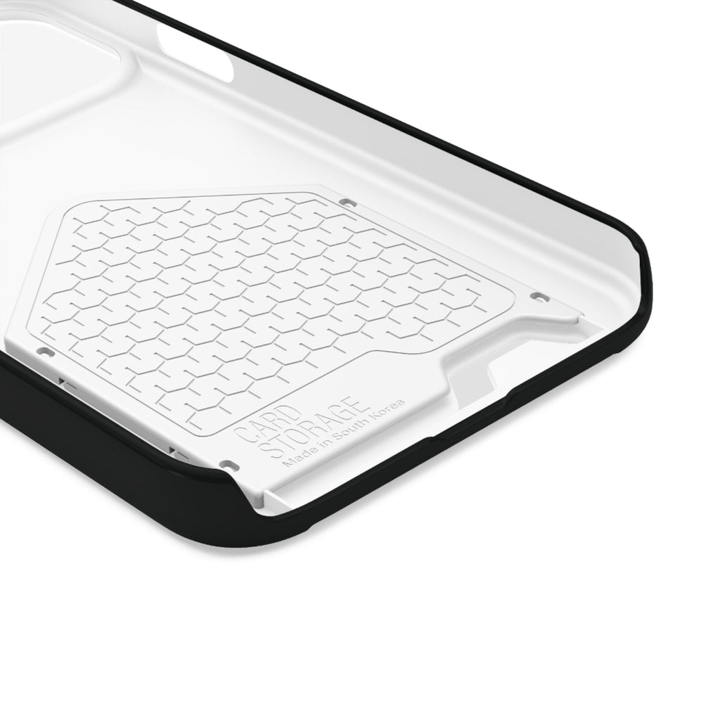 Phone Case with Card Holder — Sleek Black Logo Slim Wallet Case
