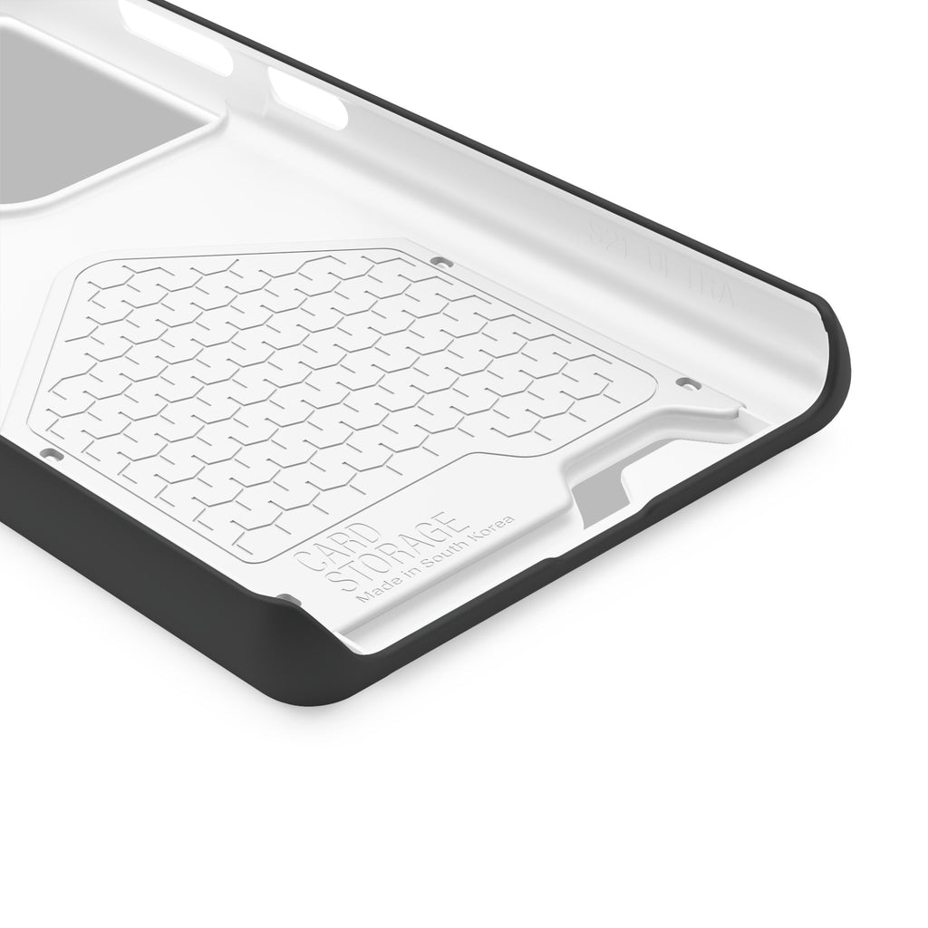Phone Case with Card Holder — Sleek Black Logo Slim Wallet Case