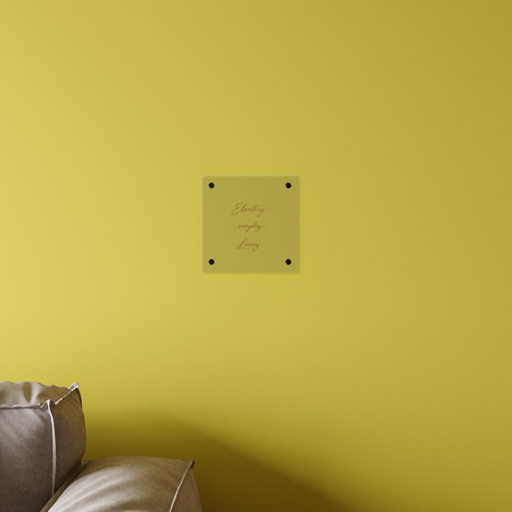 Acrylic Wall Art Panel — “Elevating Everyday Luxury” Gold Script Decorative Sign