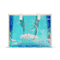 Holographic Beach Tote Bag — Iridescent Clear Summer Pool & Travel Bag