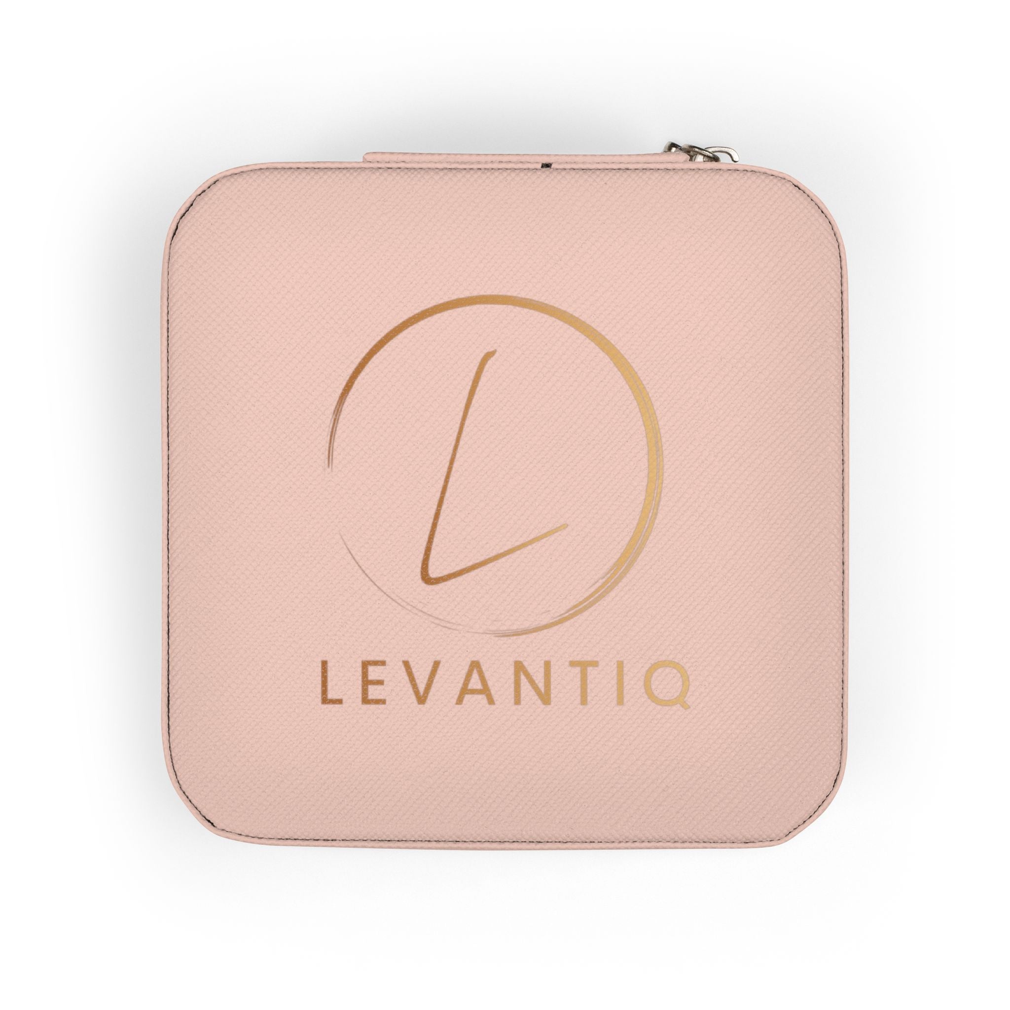 Compact Pink Jewelry Travel Case — Portable Ring & Earring Organizer with Compartments