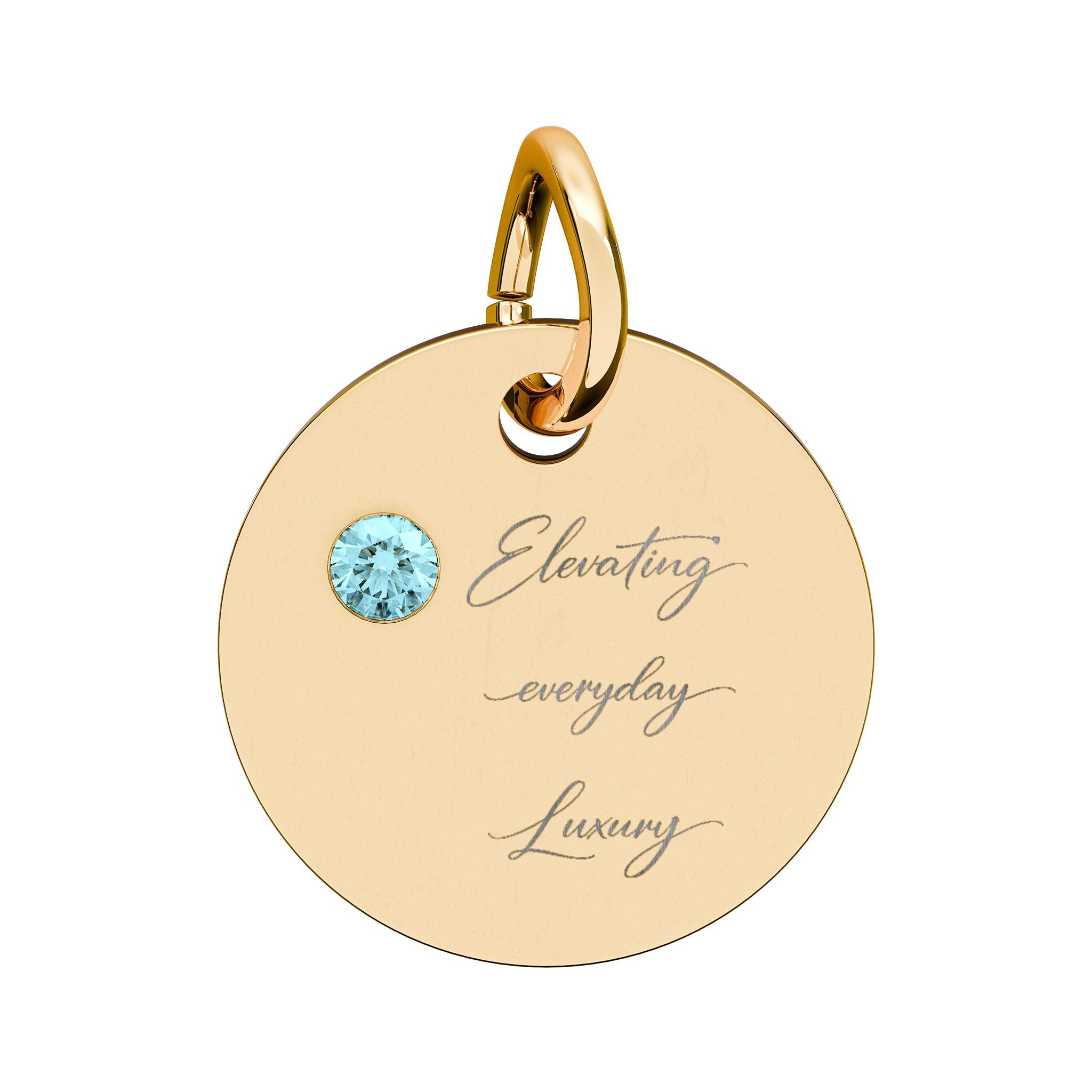 Pendentif rond Pierre de naissance (Gravure)