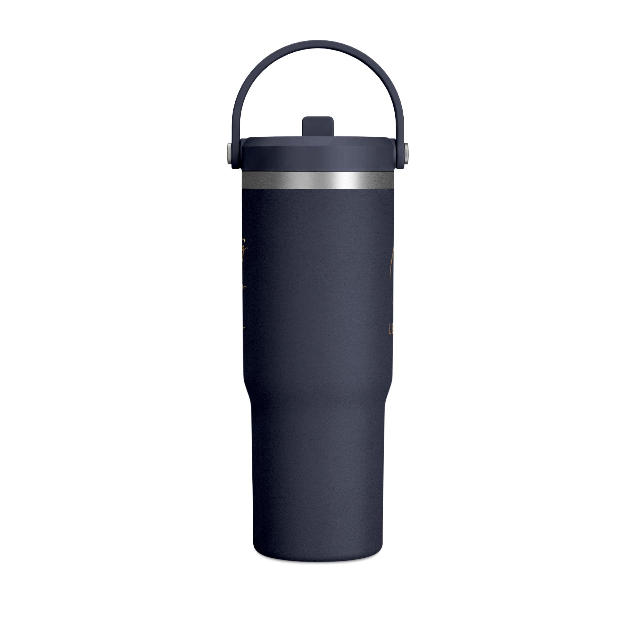 Gobelet isotherme Nomad 946 ml — Bouteille de voyage noire mate avec logo LevantiQ doré