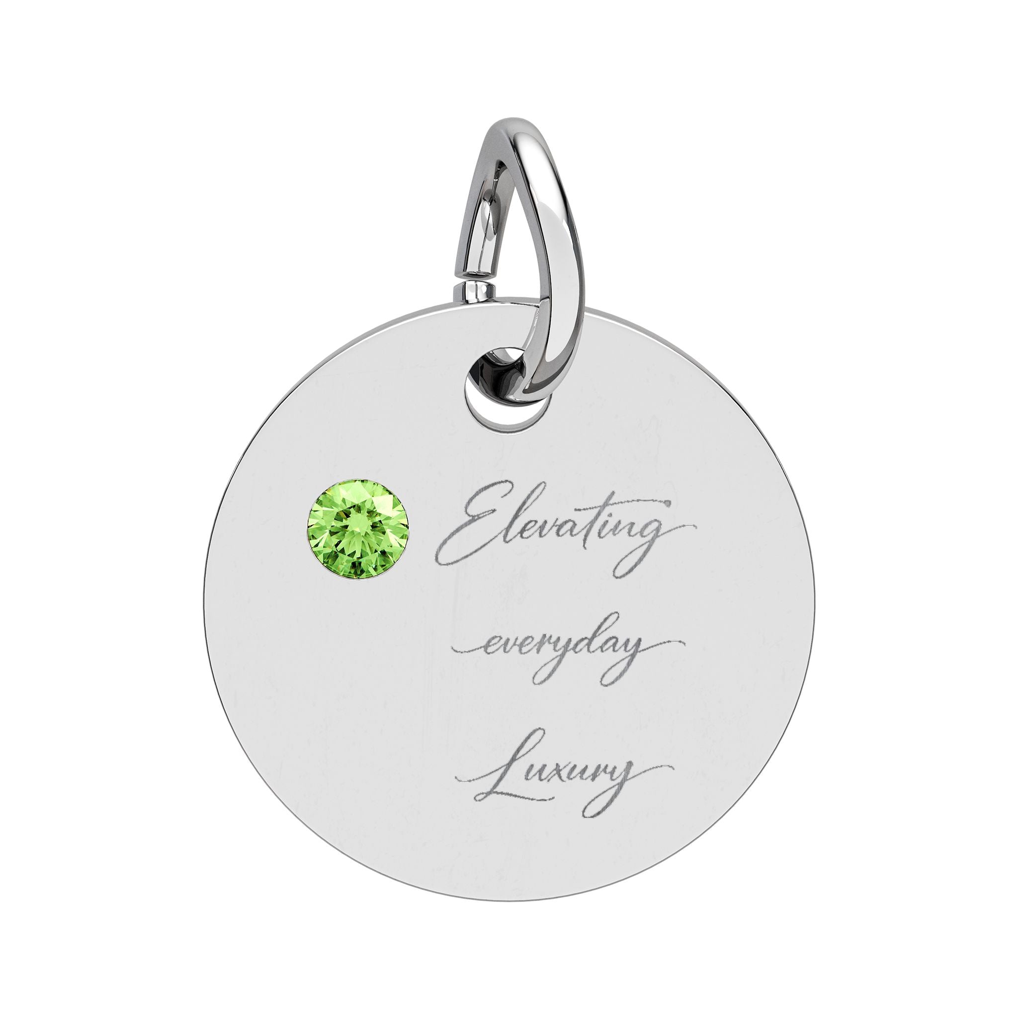 Pendentif rond Pierre de naissance (Gravure)