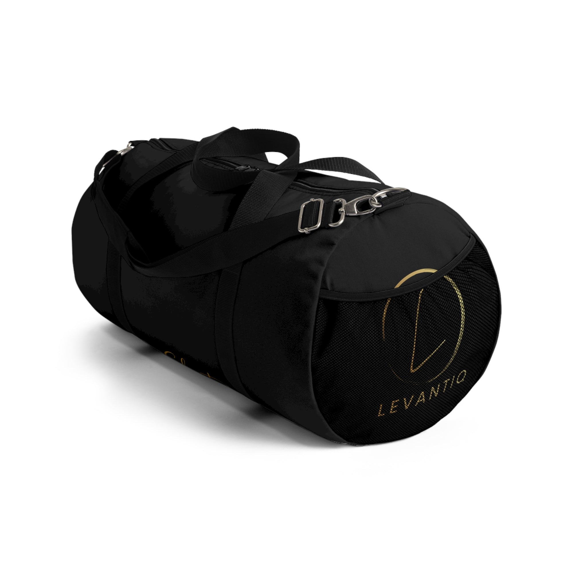 Embroidered Black Duffel Bag – Classic Travel & Gym Carryall