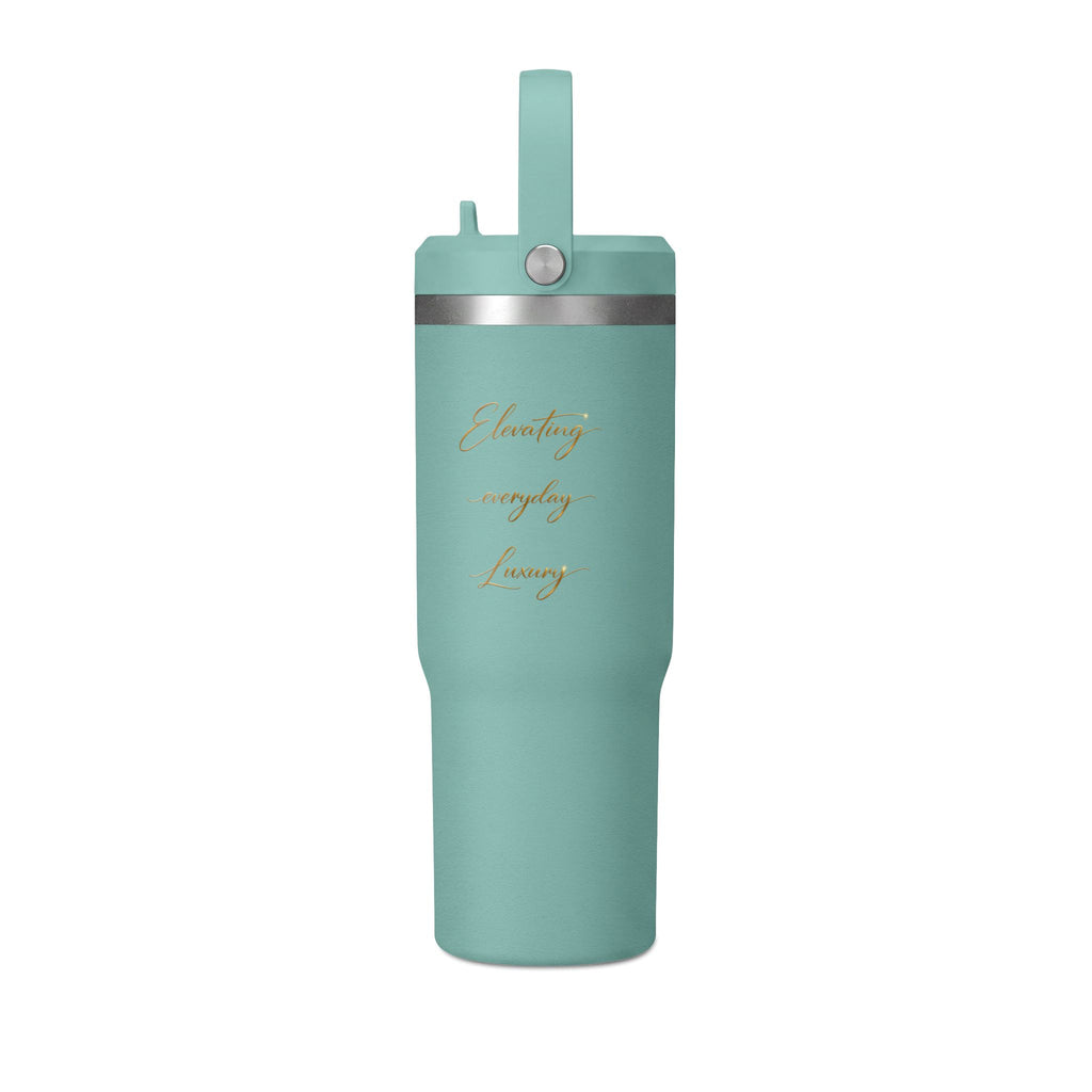 Gobelet isotherme Nomad 946 ml — Bouteille de voyage noire mate avec logo LevantiQ doré