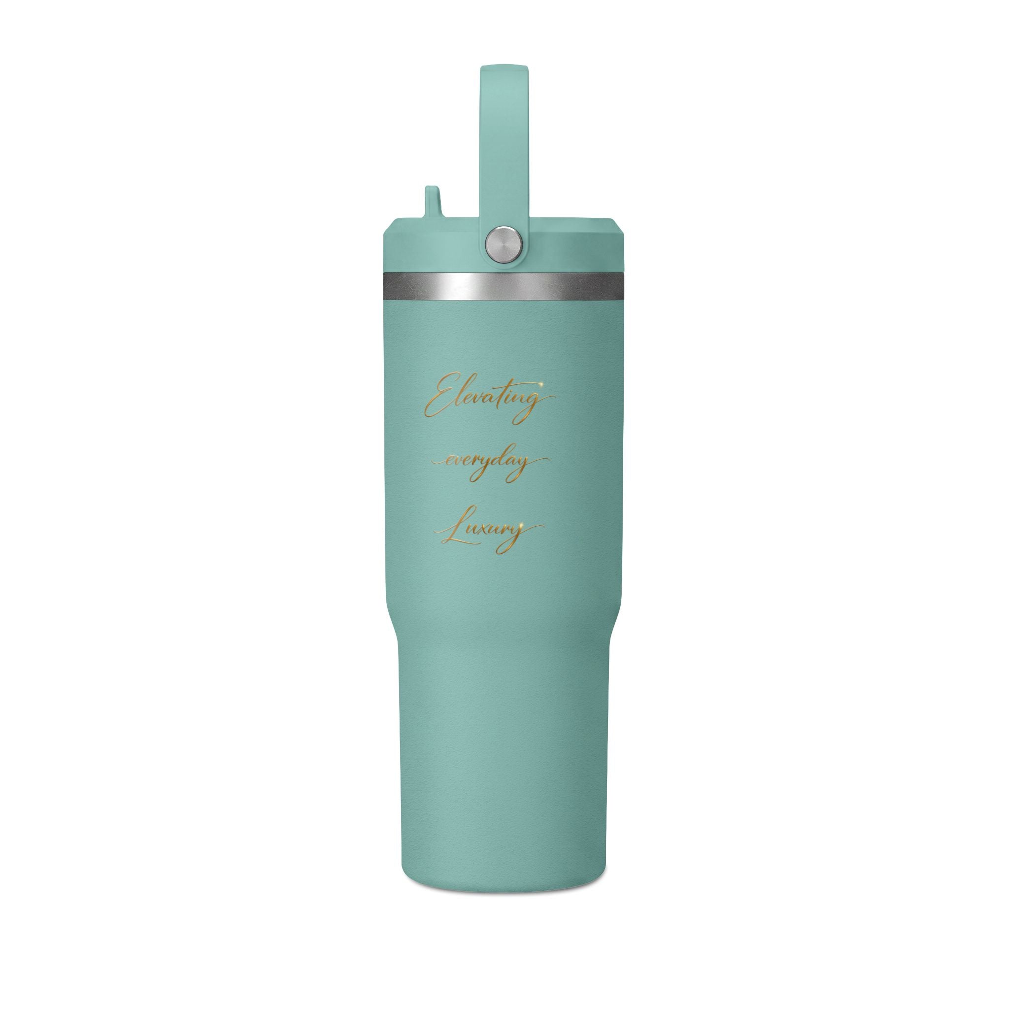 Gobelet isotherme Nomad 946 ml — Bouteille de voyage noire mate avec logo LevantiQ doré
