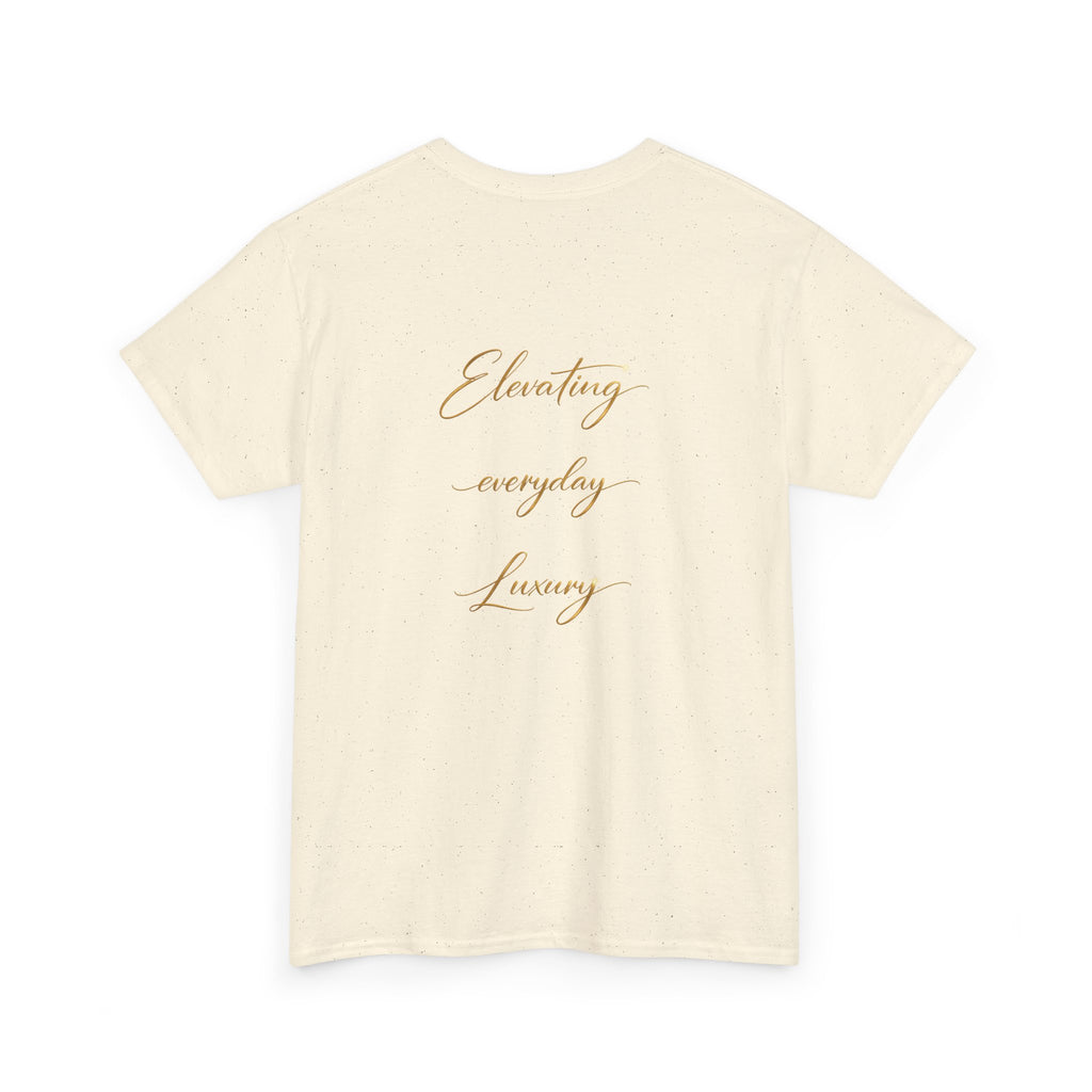 T-shirt luxe quotidien — T-shirt unisexe en coton épais avec logo minimaliste