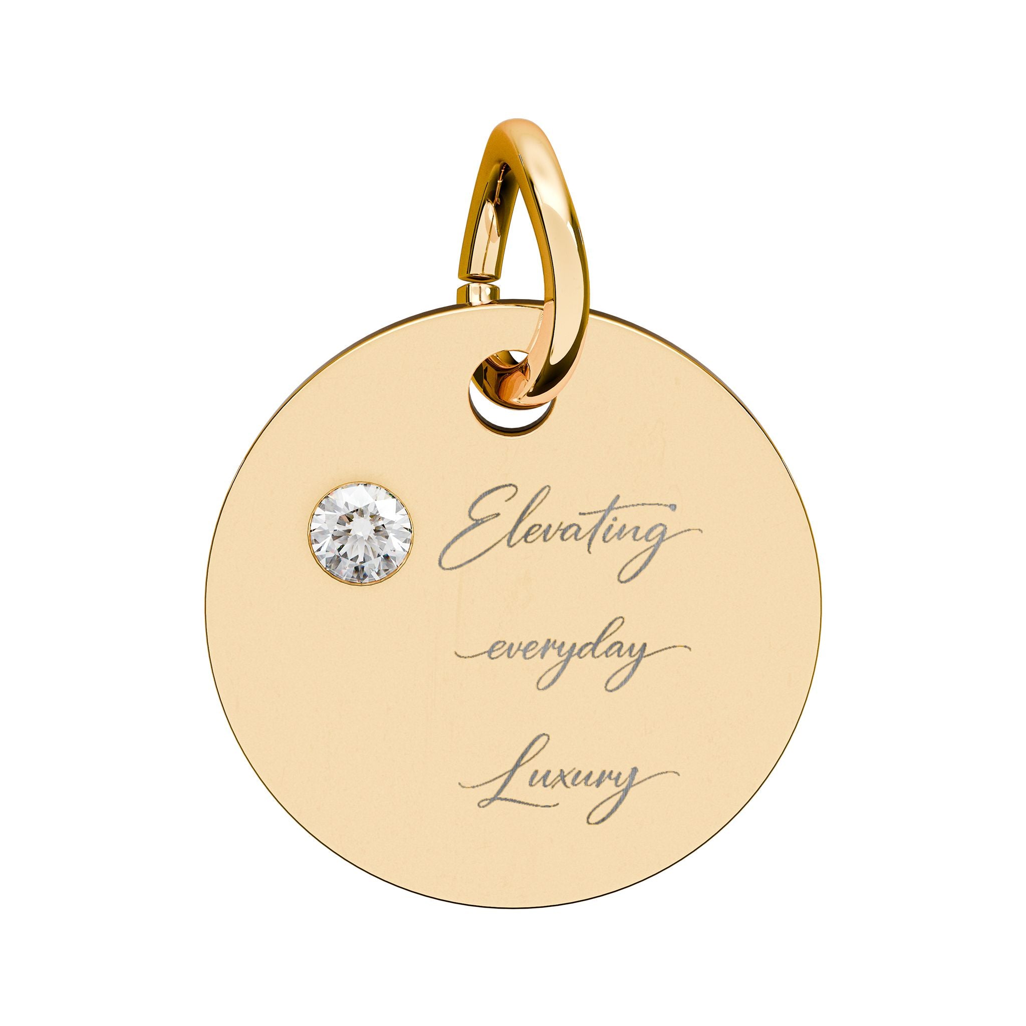 Pendentif rond Pierre de naissance (Gravure)