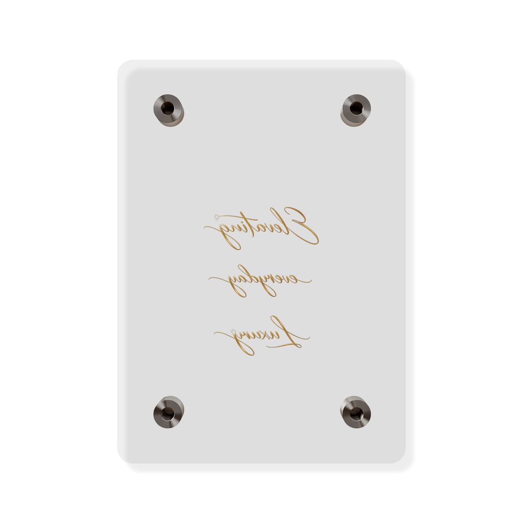 Acrylic Wall Art Panel — “Elevating Everyday Luxury” Gold Script Decorative Sign