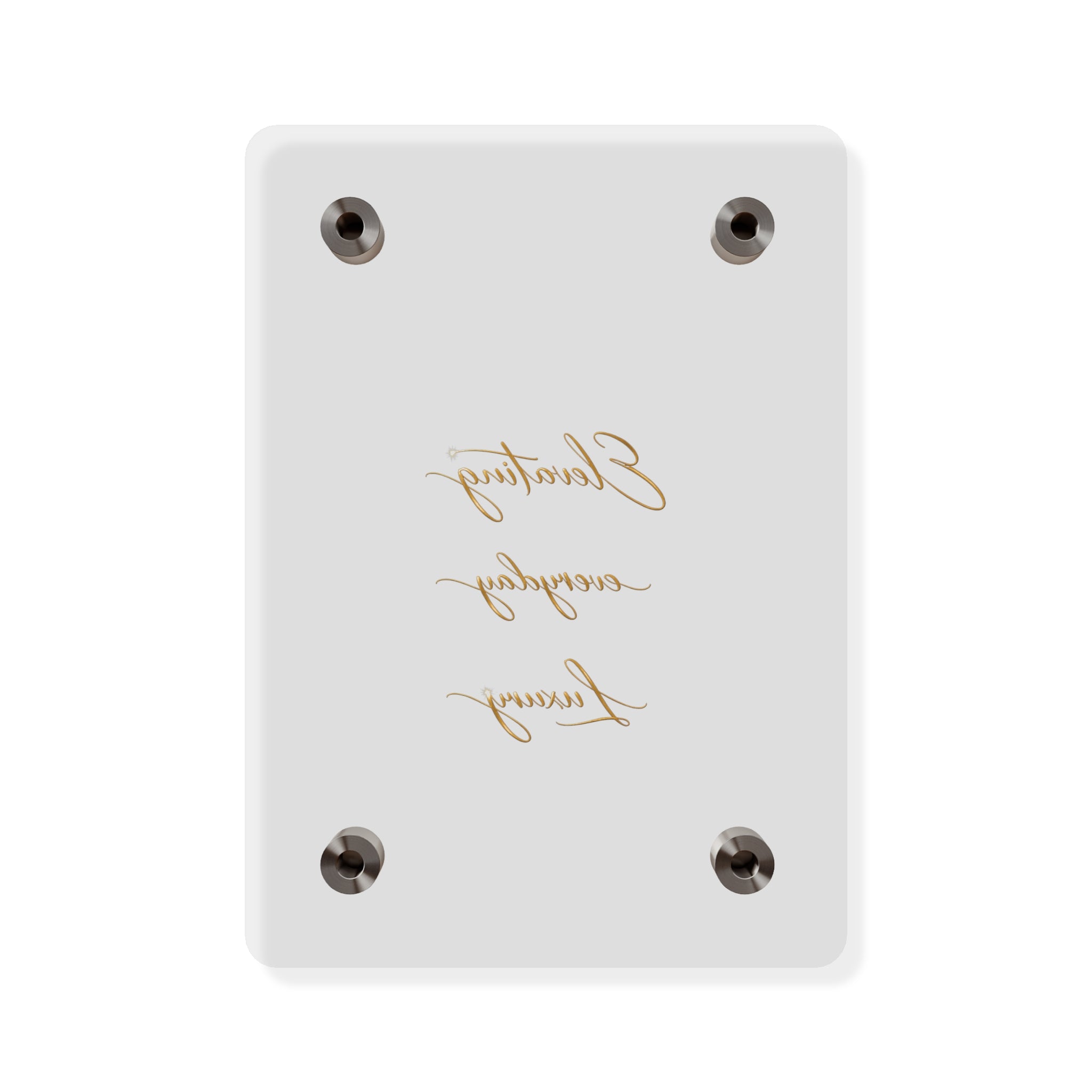 Acrylic Wall Art Panel — “Elevating Everyday Luxury” Gold Script Decorative Sign