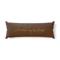 Body Pillow — 'Elevating Everyday Luxury' Brown Logo Decorative Pillow