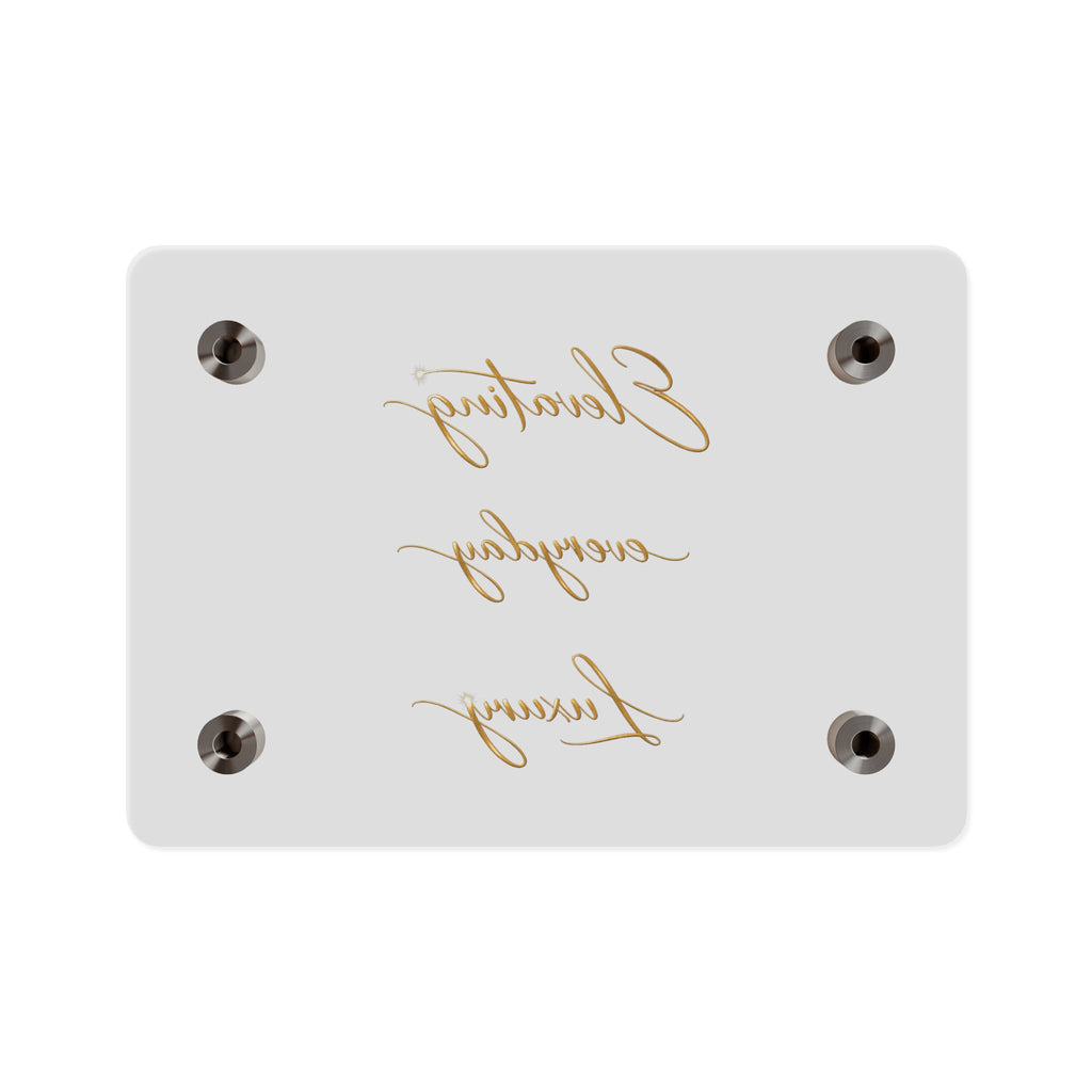 Acrylic Wall Art Panel — “Elevating Everyday Luxury” Gold Script Decorative Sign