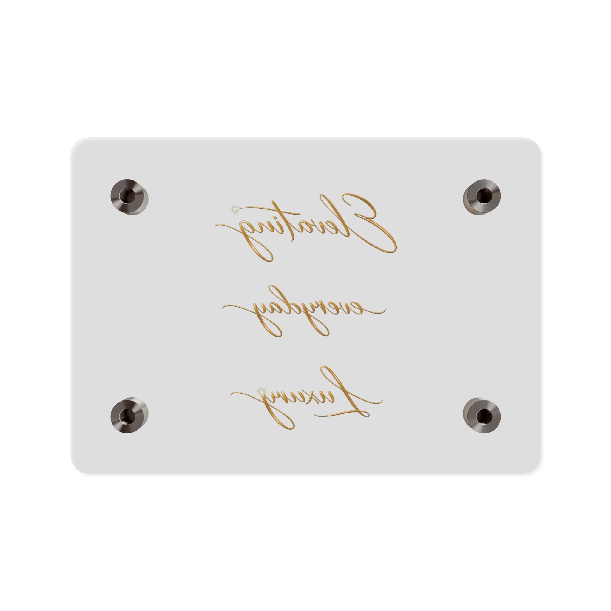Acrylic Wall Art Panel — “Elevating Everyday Luxury” Gold Script Decorative Sign