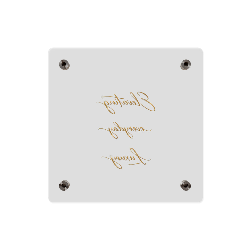Acrylic Wall Art Panel — “Elevating Everyday Luxury” Gold Script Decorative Sign
