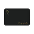 Desk Mat — Black Leather-Texture Desk Pad with Gold "Levantio" Logo & "Elevating everyday luxury" Accent