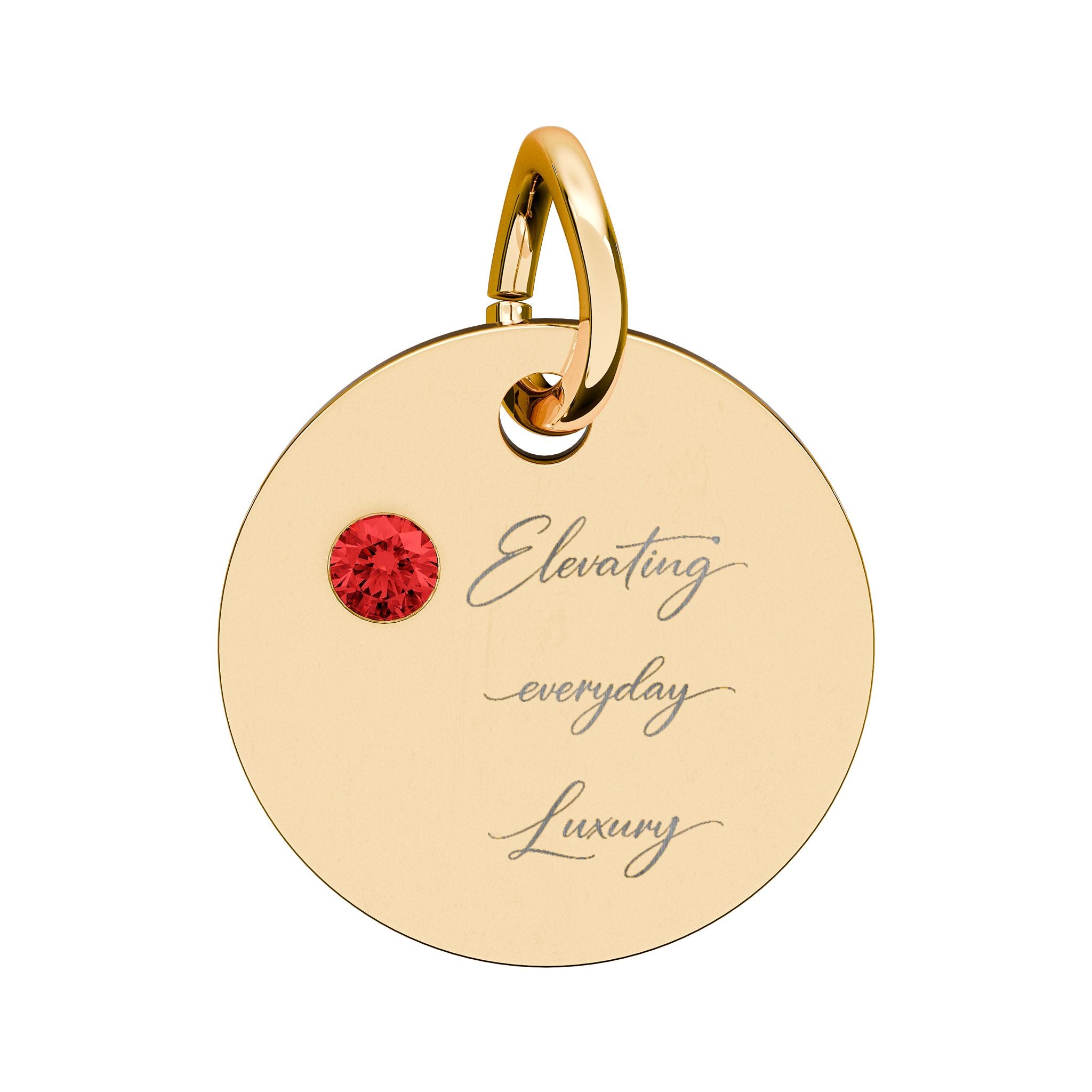 Pendentif rond Pierre de naissance (Gravure)