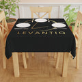Tablecloth — Elegant Black & Gold Levantiq Logo Tablecloth for Events, Trade Shows, and Home Decor
