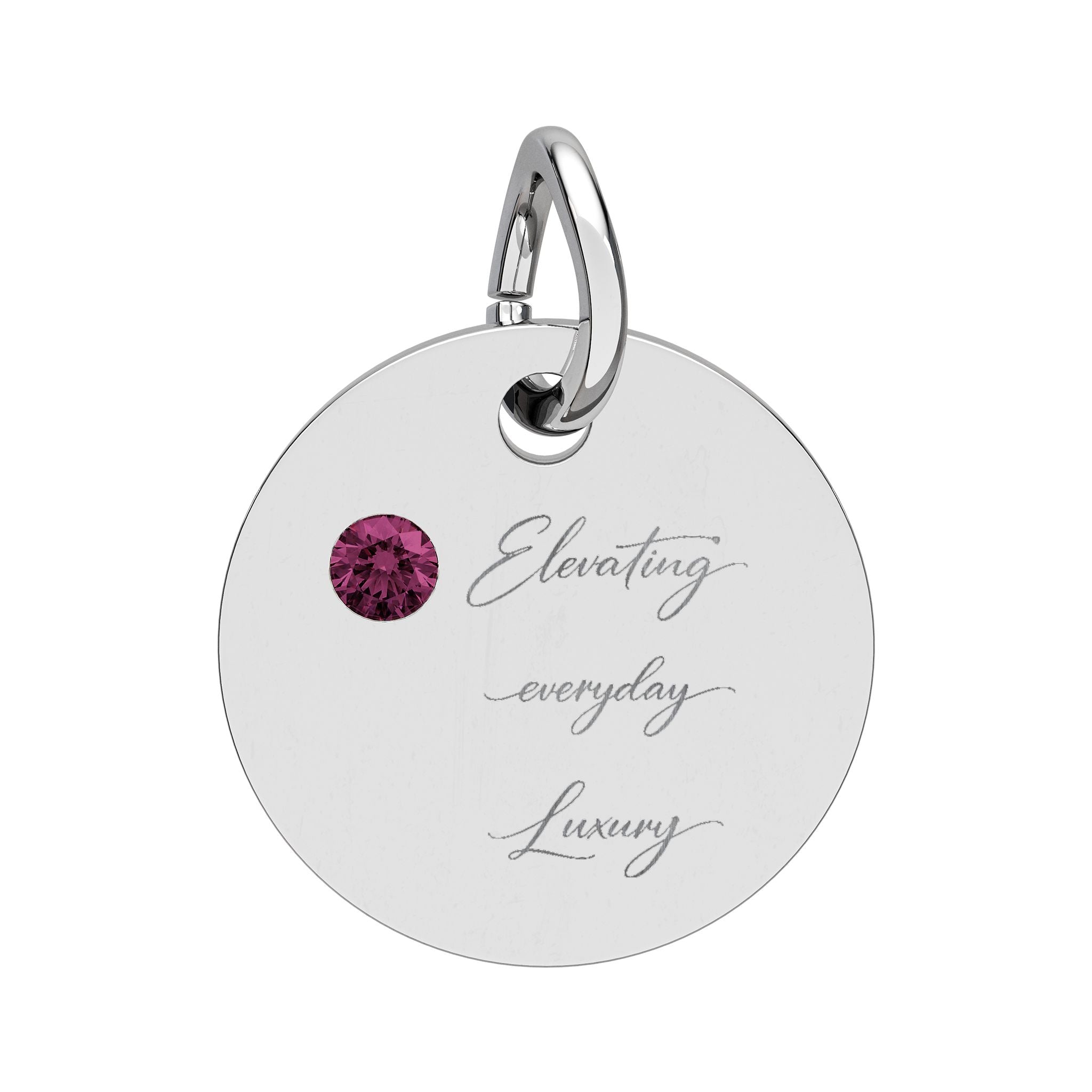 Pendentif rond Pierre de naissance (Gravure)