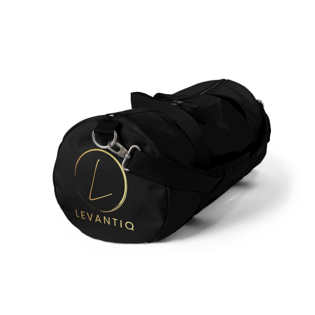 Embroidered Black Duffel Bag – Classic Travel & Gym Carryall