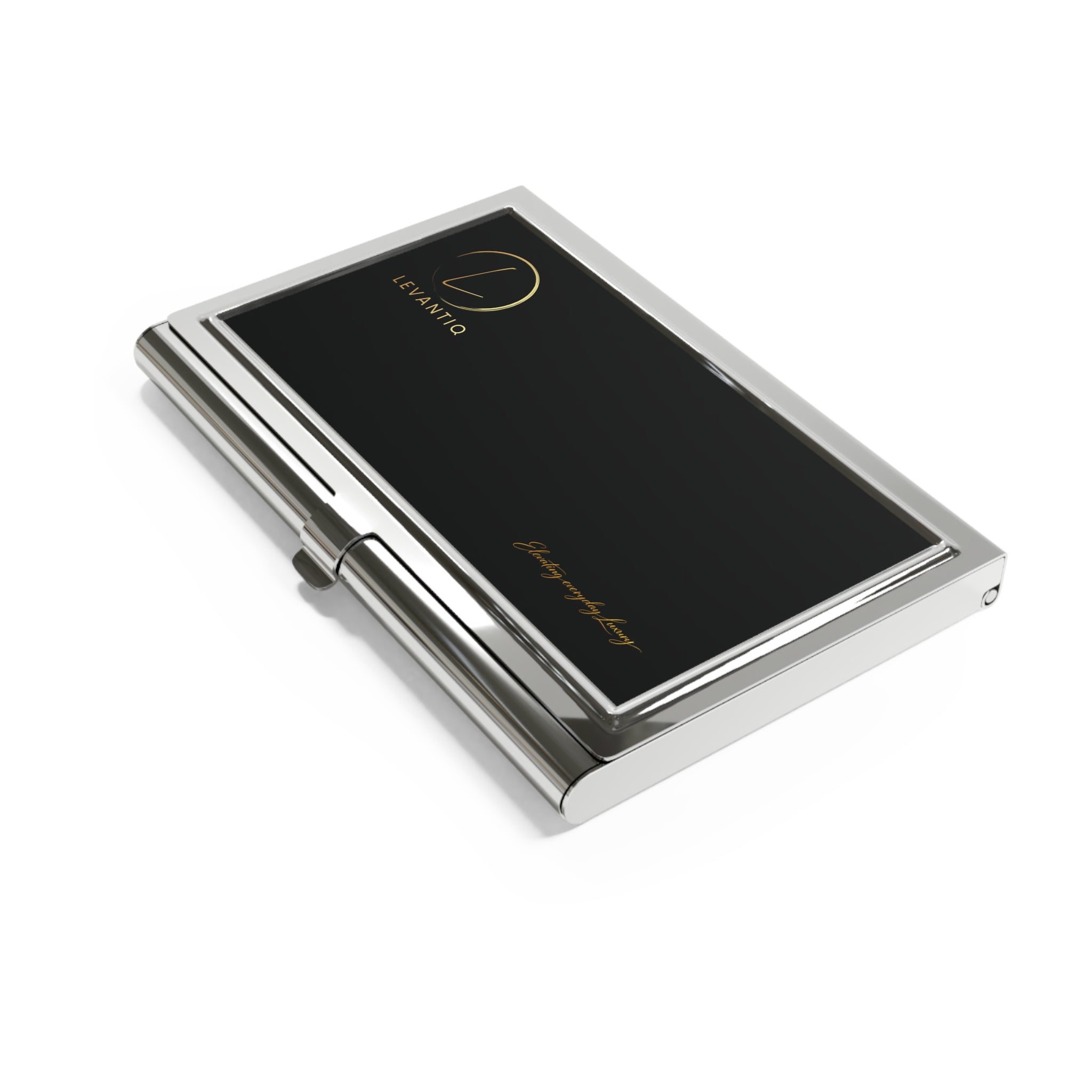 Black & Gold Metal Business Card Holder