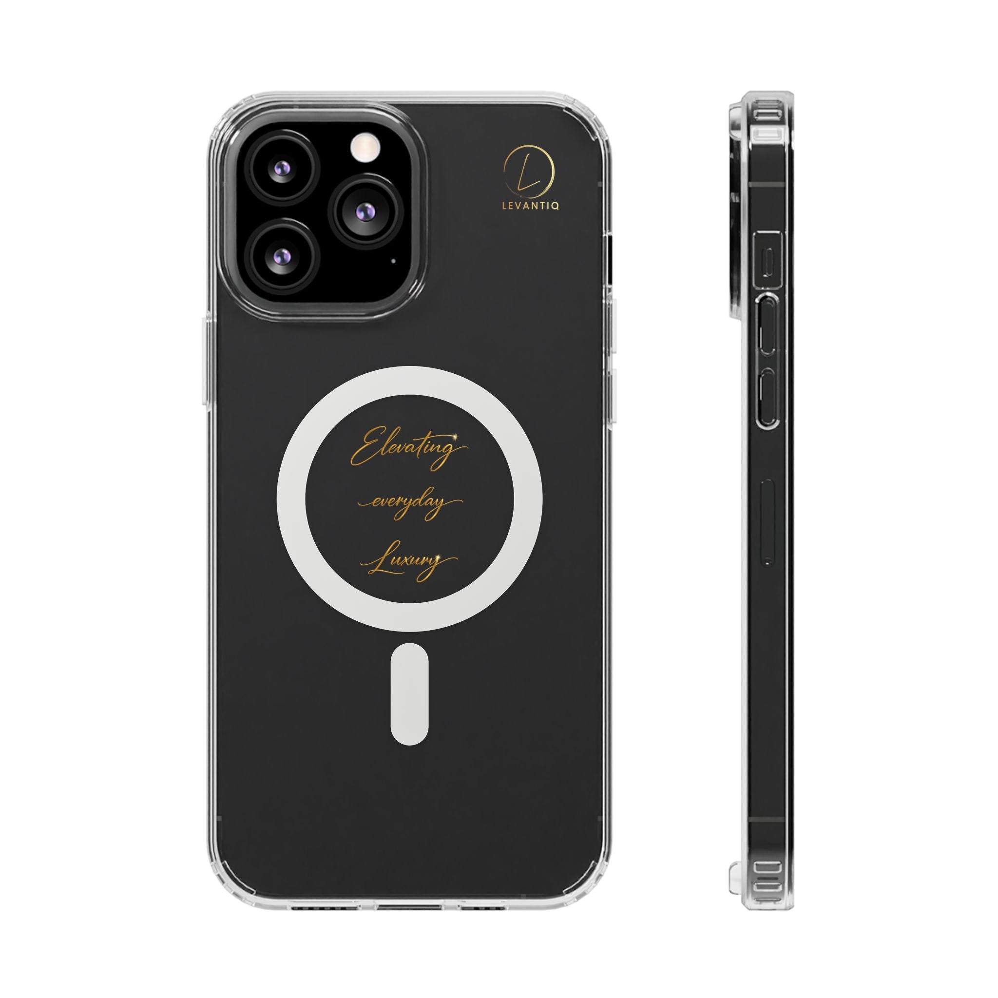 Clear Magnetic Phone Case — Elegant ‘Elevating Everyday Living’ Design, Impact-Resistant
