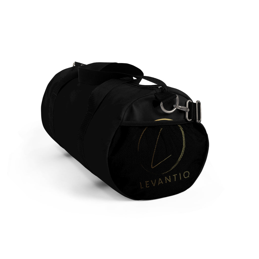 Embroidered Black Duffel Bag – Classic Travel & Gym Carryall