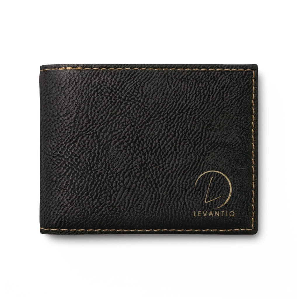 Classic Leather Bi-Fold Wallet with Flip — Slim RFID Card Holder