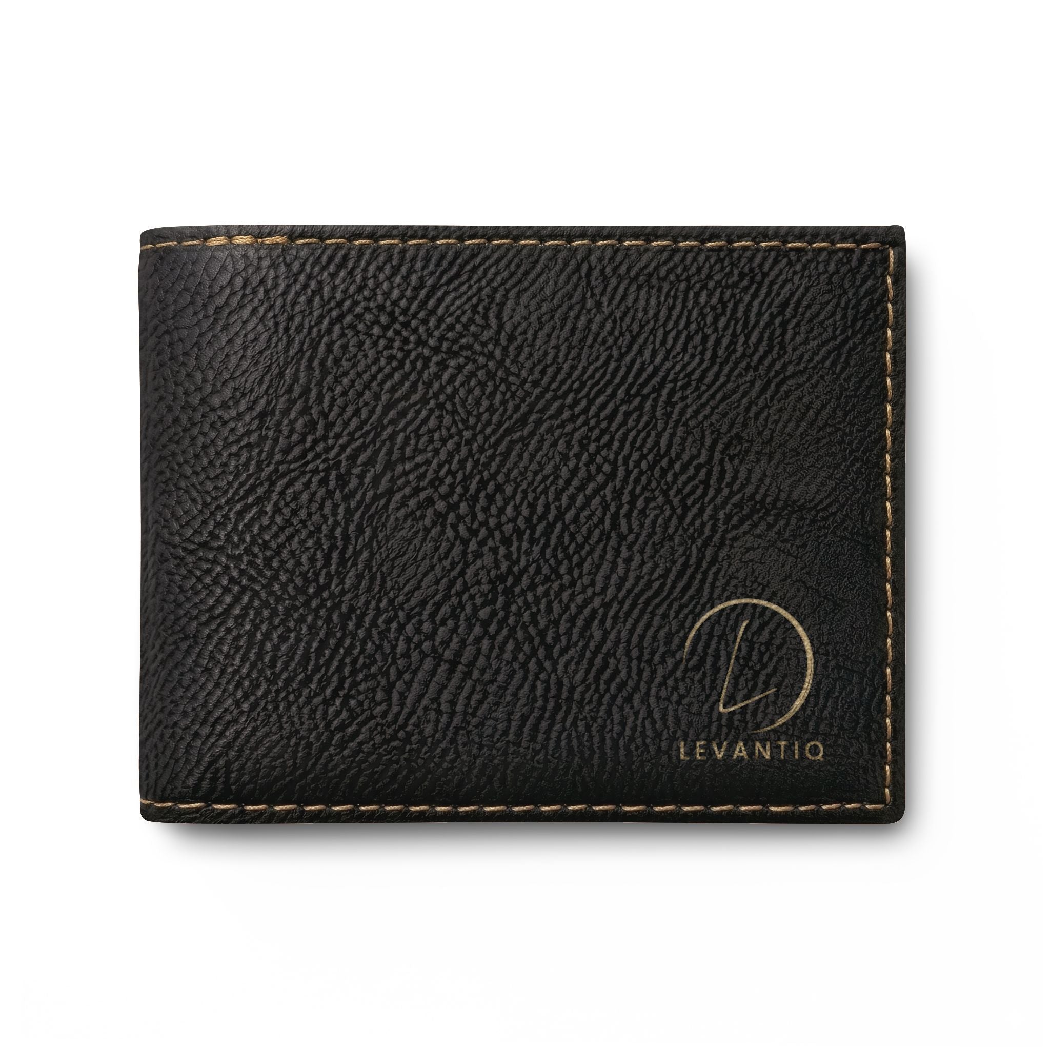 Classic Leather Bi-Fold Wallet with Flip — Slim RFID Card Holder